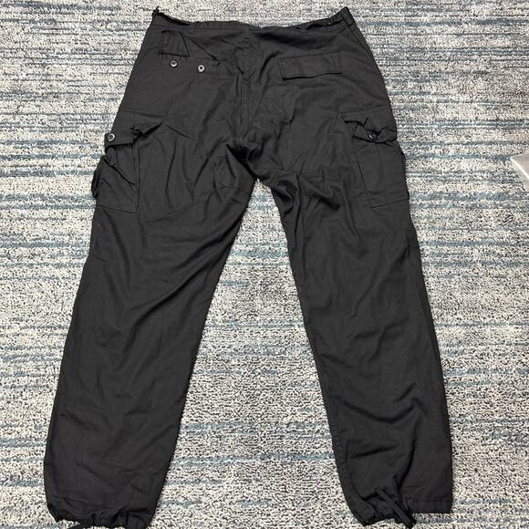 Men's Black Military BDU Pants Cargo Work Utility Bottoms Fatigue Trouser Size L - Picture 5 of 7